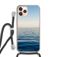 CaseCompany Water horizon: iPhone 11 Pro Transparant Hoesje met koord