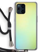 CaseCompany Minty mist pastel: Oppo Find X3 Pro Transparant Hoesje met koord