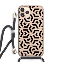 CaseCompany Crazy pattern: iPhone 11 Pro Transparant Hoesje met koord