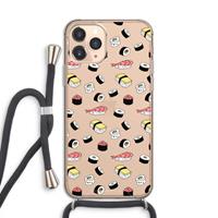 CaseCompany Sushi time: iPhone 11 Pro Transparant Hoesje met koord