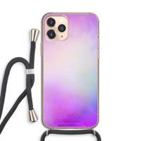 CaseCompany Clouds pastel: iPhone 11 Pro Transparant Hoesje met koord