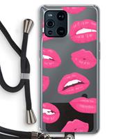 CaseCompany Bite my lip: Oppo Find X3 Pro Transparant Hoesje met koord