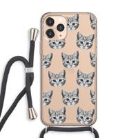 CaseCompany Kitten: iPhone 11 Pro Transparant Hoesje met koord