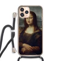 CaseCompany Mona Lisa: iPhone 11 Pro Transparant Hoesje met koord