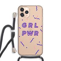 CaseCompany GRL PWR: iPhone 11 Pro Transparant Hoesje met koord