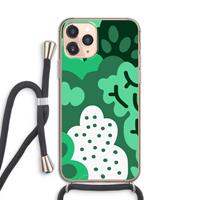 CaseCompany Bushes: iPhone 11 Pro Transparant Hoesje met koord