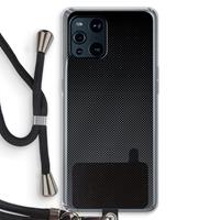 CaseCompany Musketon Halftone: Oppo Find X3 Pro Transparant Hoesje met koord