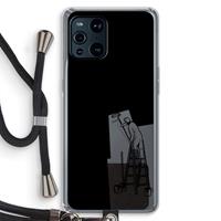 CaseCompany Musketon Painter: Oppo Find X3 Pro Transparant Hoesje met koord