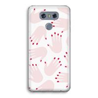 CaseCompany Hands pink: LG G6 Transparant Hoesje