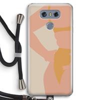 CaseCompany Bikini body: LG G6 Transparant Hoesje met koord