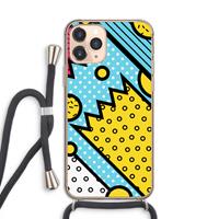 CaseCompany Pop Art #1: iPhone 11 Pro Transparant Hoesje met koord