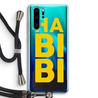 CaseCompany Habibi Blue: Huawei P30 Pro Transparant Hoesje met koord