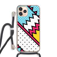 CaseCompany Pop Art #2: iPhone 11 Pro Transparant Hoesje met koord