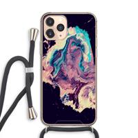 CaseCompany Cosmic Silence: iPhone 11 Pro Transparant Hoesje met koord