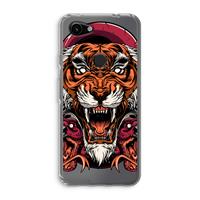 CaseCompany Tiger and Rattlesnakes: Google Pixel 3a Transparant Hoesje