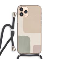 CaseCompany Geo #7: iPhone 11 Pro Transparant Hoesje met koord