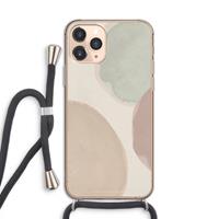 CaseCompany Geo #8: iPhone 11 Pro Transparant Hoesje met koord