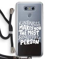 CaseCompany The prettiest: LG G6 Transparant Hoesje met koord