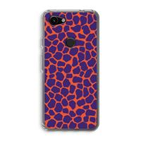 CaseCompany Purple Giraffe: Google Pixel 3a Transparant Hoesje