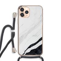 CaseCompany Elegante marmer: iPhone 11 Pro Transparant Hoesje met koord