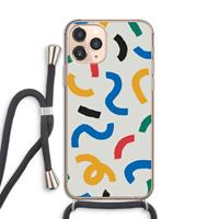 CaseCompany Illustratieve pop 2: iPhone 11 Pro Transparant Hoesje met koord