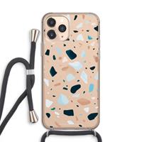 CaseCompany Terrazzo N°13: iPhone 11 Pro Transparant Hoesje met koord