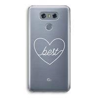 CaseCompany Best heart pastel: LG G6 Transparant Hoesje