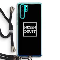 CaseCompany Negenduust black: Huawei P30 Pro Transparant Hoesje met koord