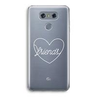 CaseCompany Friends heart pastel: LG G6 Transparant Hoesje