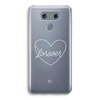 CaseCompany Forever heart pastel: LG G6 Transparant Hoesje