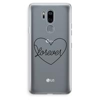 CaseCompany Forever heart black: LG G7 Thinq Transparant Hoesje