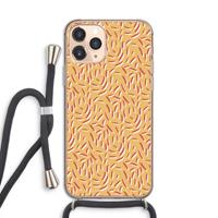 CaseCompany Camouflage: iPhone 11 Pro Transparant Hoesje met koord