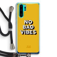CaseCompany No Bad Vibes: Huawei P30 Pro Transparant Hoesje met koord