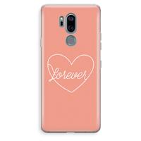 CaseCompany Forever heart: LG G7 Thinq Transparant Hoesje
