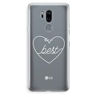CaseCompany Best heart pastel: LG G7 Thinq Transparant Hoesje