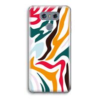 CaseCompany Colored Zebra: LG G6 Transparant Hoesje