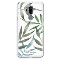 CaseCompany Tropical watercolor leaves: LG G7 Thinq Transparant Hoesje