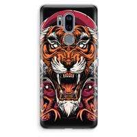 CaseCompany Tiger and Rattlesnakes: LG G7 Thinq Transparant Hoesje