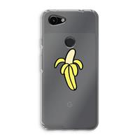 CaseCompany Banana: Google Pixel 3a Transparant Hoesje