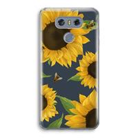 CaseCompany Sunflower and bees: LG G6 Transparant Hoesje