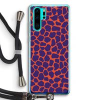 CaseCompany Purple Giraffe: Huawei P30 Pro Transparant Hoesje met koord