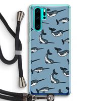 CaseCompany Narwhal: Huawei P30 Pro Transparant Hoesje met koord