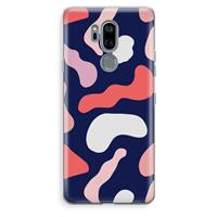 CaseCompany Memphis Shapes Pink: LG G7 Thinq Transparant Hoesje