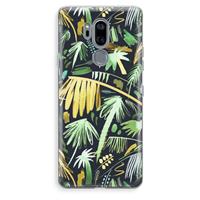 CaseCompany Tropical Palms Dark: LG G7 Thinq Transparant Hoesje