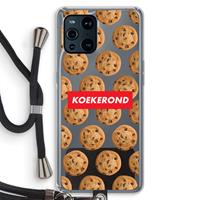 CaseCompany Koekerond: Oppo Find X3 Pro Transparant Hoesje met koord