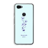CaseCompany Bloom with grace: Google Pixel 3a Transparant Hoesje