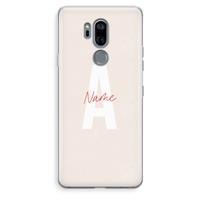 CaseCompany Strawberry Milkshake: LG G7 Thinq Transparant Hoesje