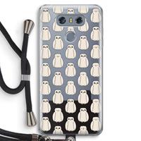 CaseCompany Uilen: LG G6 Transparant Hoesje met koord