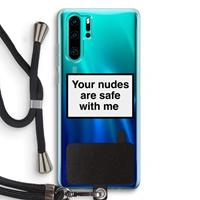 CaseCompany Safe with me: Huawei P30 Pro Transparant Hoesje met koord