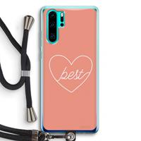 CaseCompany Best heart: Huawei P30 Pro Transparant Hoesje met koord